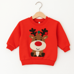 🎄 Pull de Noël Enfant – Rouge