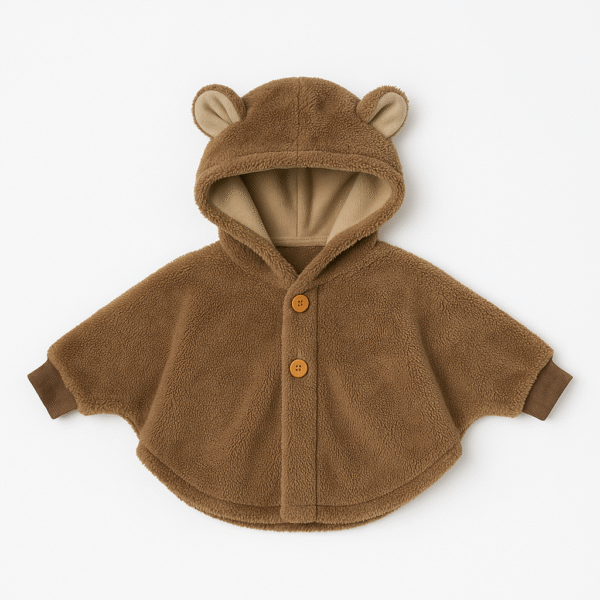 Cape Bébé Douillette – Modèle Ourson