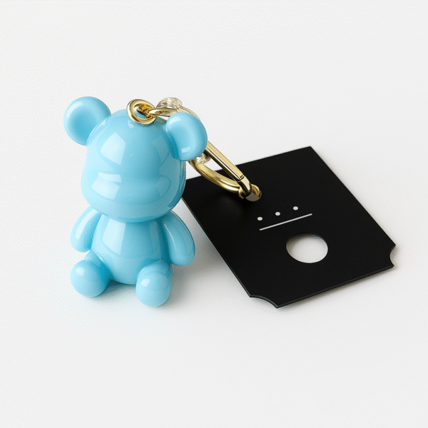 Porte-clé ours bleu