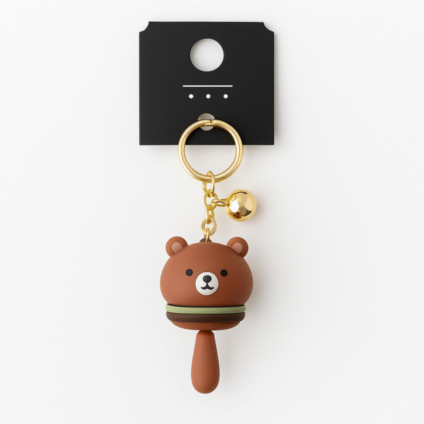 Porte-clé ours marron