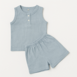 Ensemble Débardeur & Short – Bleu Poudré